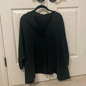 Black dolman sleeve blouse